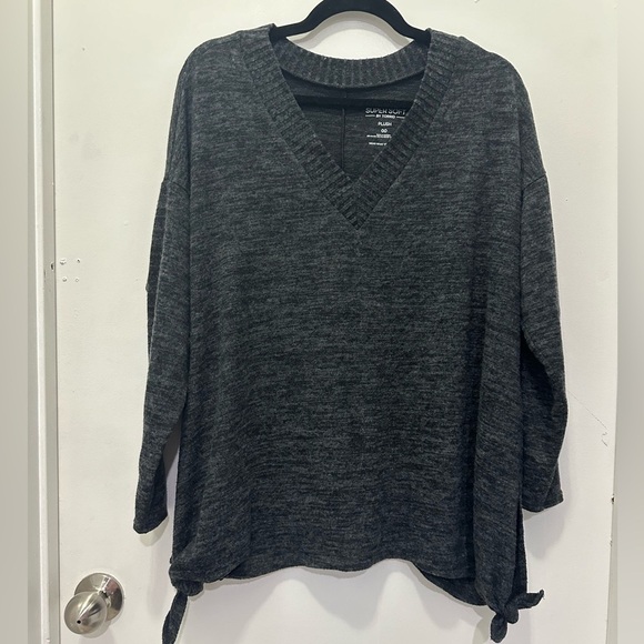 Super Soft by Torrid Charcoal Longsleeve Top - Picture 3 of 9